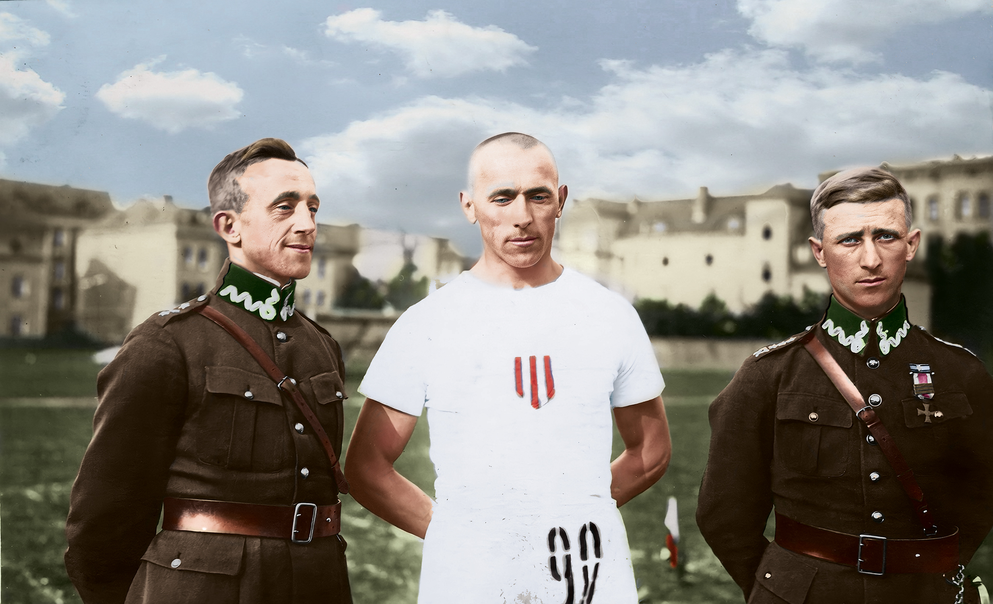 Józef Baran (w środku) wraz z braćmi Antonim (z lewej) i Janem. Źródło: archiwum rodzinne Artura Bilewskiego