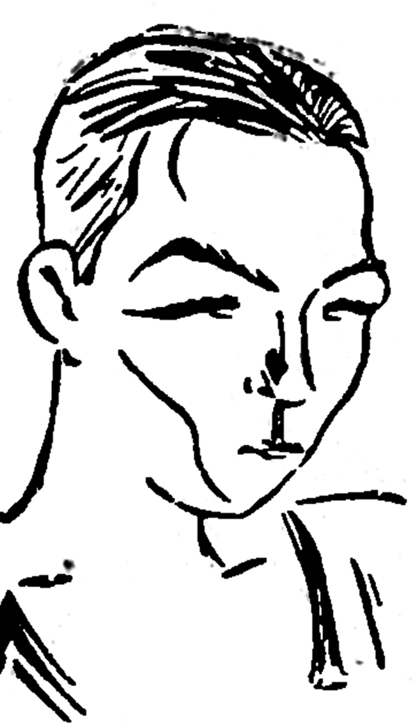 Karykatura Kajnara na łamach „Nowego Kurjera”, nr 35/1935. Ze zbiorów Wielkopolskiej Biblioteki Cyfrowej