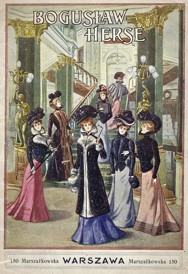 Reklama Domu Mody Bogusława Hersego z początku XX w. Źródło: Biblioteka Narodowa