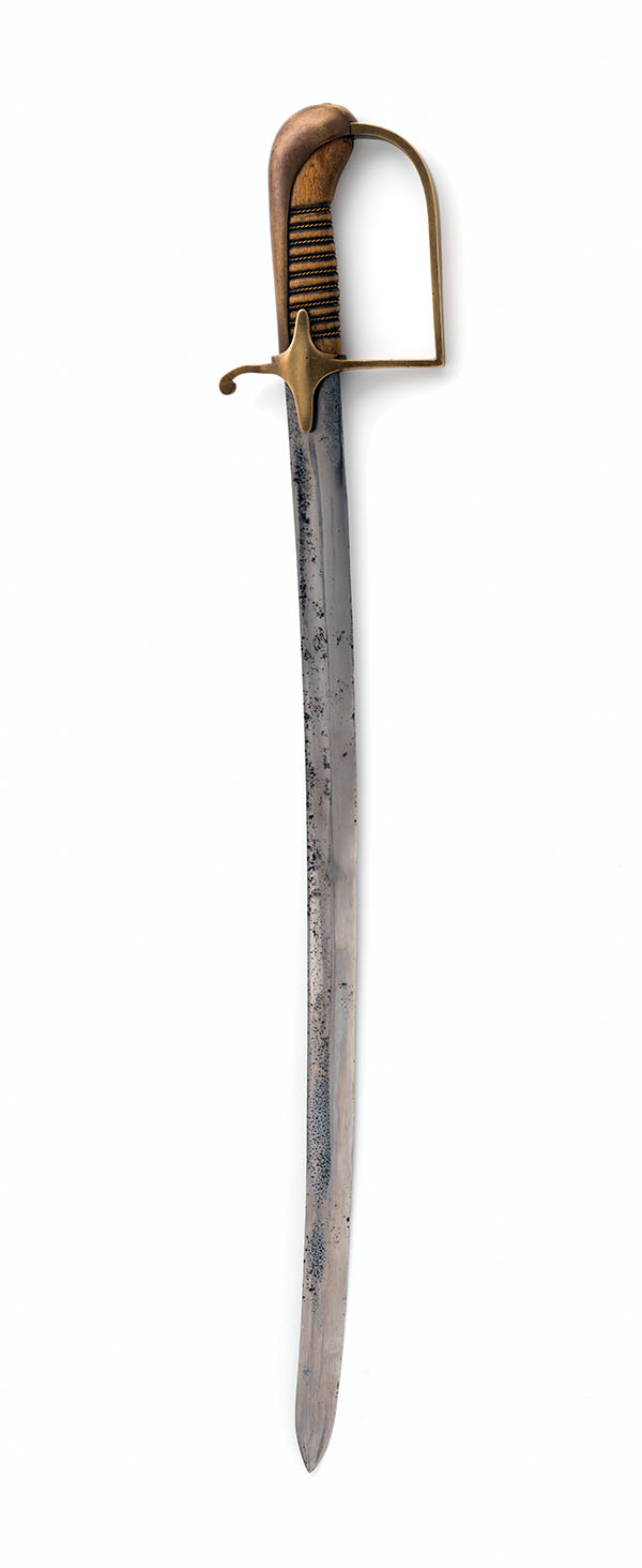 Półszabla (tasak) Policji Państwowej, używana także przez Policję Województwa Śląskiego. Wzór z 1921 r. Źródło: Muzeum Śląskie w Katowicach